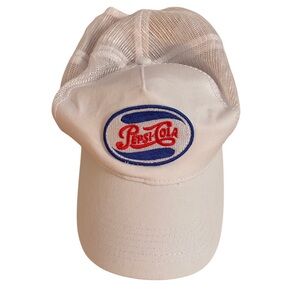 Vintage Pepsi Cola White Trucker SnapBack Hat